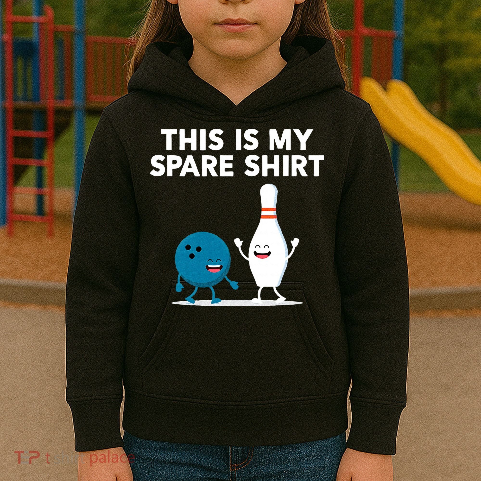 Funny Bowling Tee For Men Women & Spare Kids Hoodie