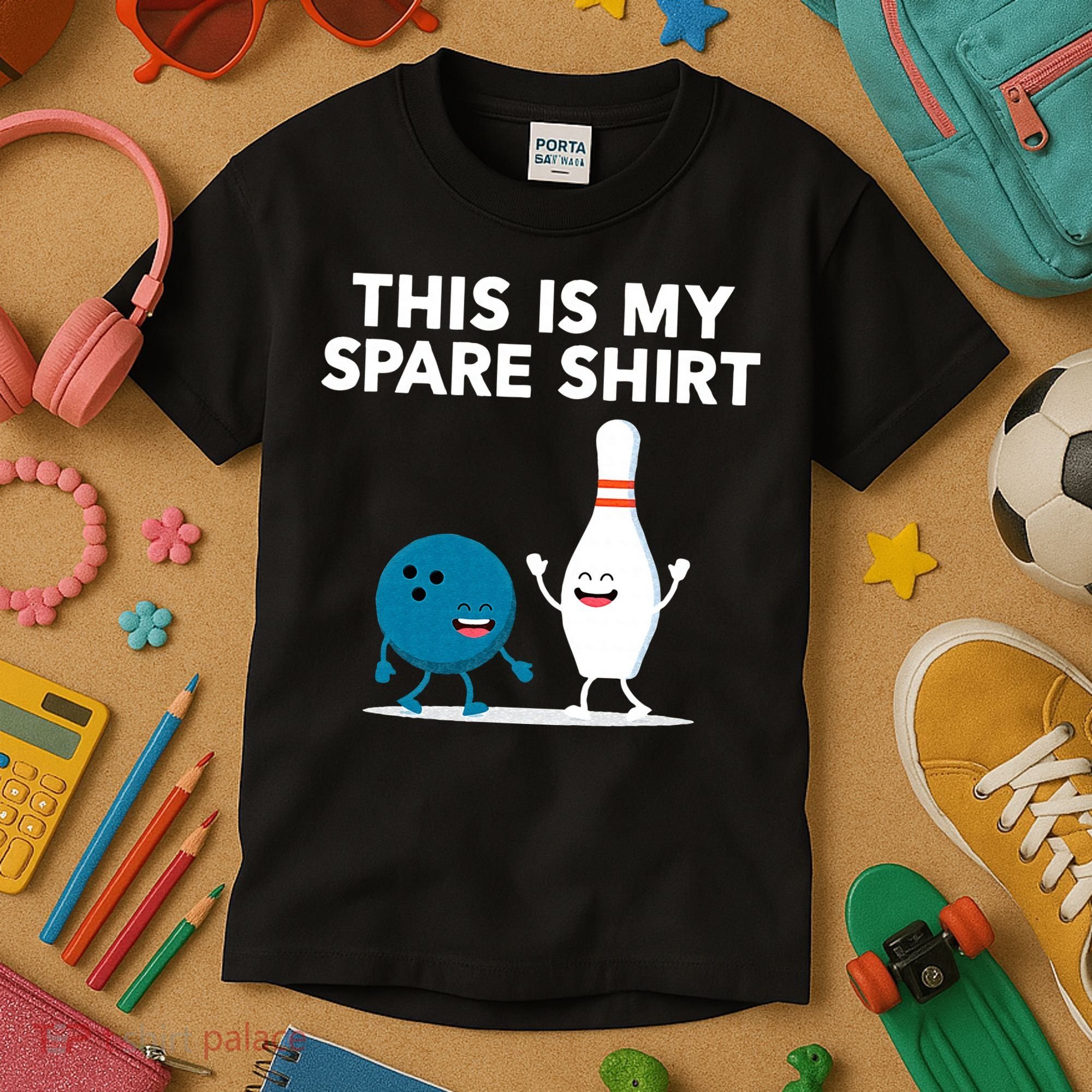 Funny Bowling Tee For Men Women & Spare Kids T-Shirt