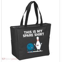 Funny Bowling Tee For Men Women & Spare Tote Bag thumb 2