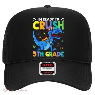 Funny Back To School I'm Ready To Crush 5th Grade Dinosaur Hat
