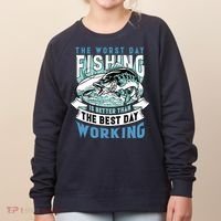 Fishing Better Than Working Women's Sweatshirt thumb 0