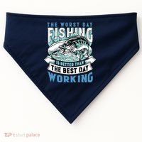 Fishing Better Than Working USA-Made Doggie Bandana thumb 0