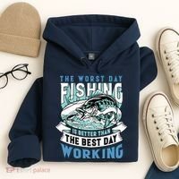 Fishing Better Than Working Hoodie thumb 4