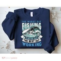 Fishing Better Than Working Sweatshirt thumb 2