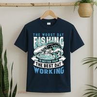 Fishing Better Than Working T-Shirt thumb 2