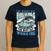 Fishing Better Than Working T-Shirt thumb 3