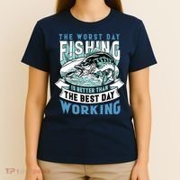 Fishing Better Than Working T-Shirt thumb 4