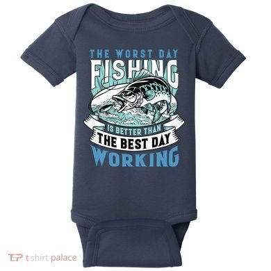 Fishing Better Than Working Baby Bodysuit