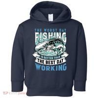 Fishing Better Than Working Toddler Hoodie thumb 0
