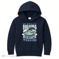 Fishing Better Than Working Kids Hoodie thumb 0
