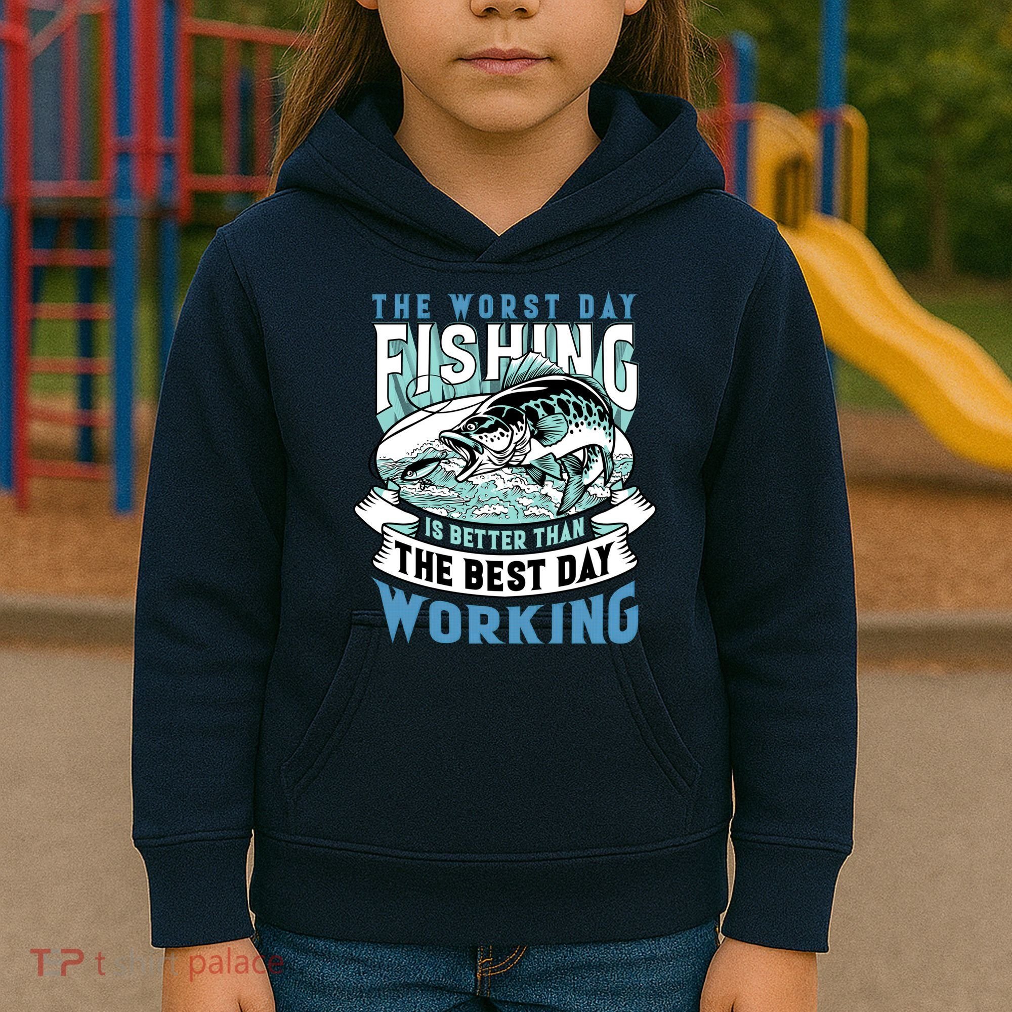 Fishing Better Than Working Kids Hoodie
