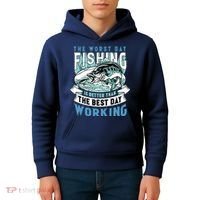 Fishing Better Than Working Kids Hoodie thumb 4