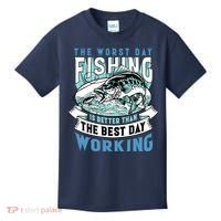 Fishing Better Than Working Kids T-Shirt thumb 0