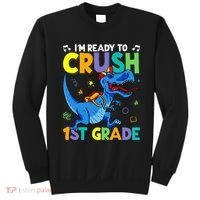 Funny Back To School I'm Ready To Crush 1st Grade Dinosaur Sweatshirt thumb 0