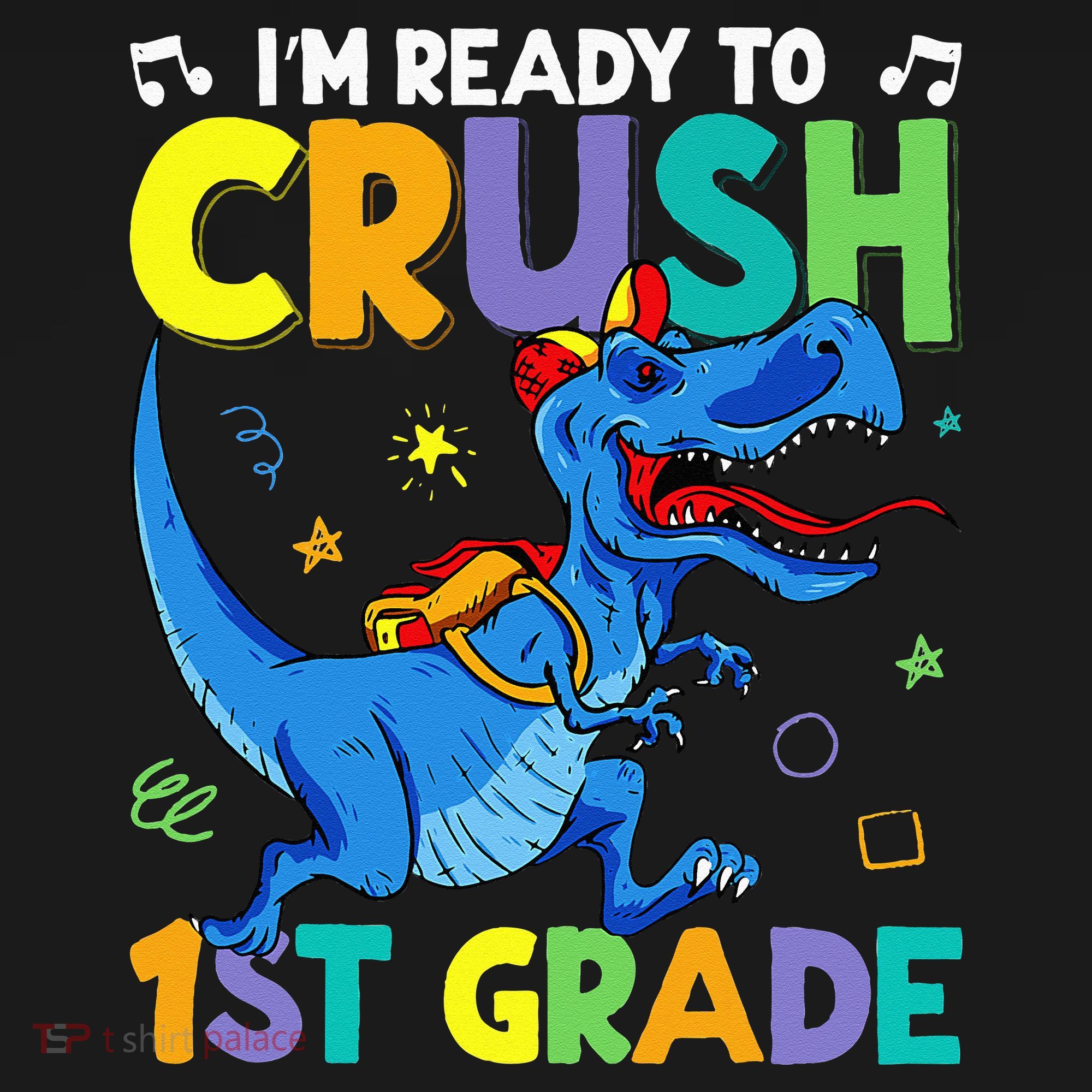 Funny Back To School I'm Ready To Crush 1st Grade Dinosaur Women's Tank Top