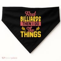First Billiards Then I Do Thing Billiards Dad Gift For Father's Day USA-Made Doggie Bandana thumb 0