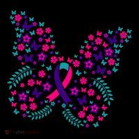 Flower Butterfly Thyroid Cancer Awareness Ribbon Funny Gift Great Gift Coffee Mug thumb 5