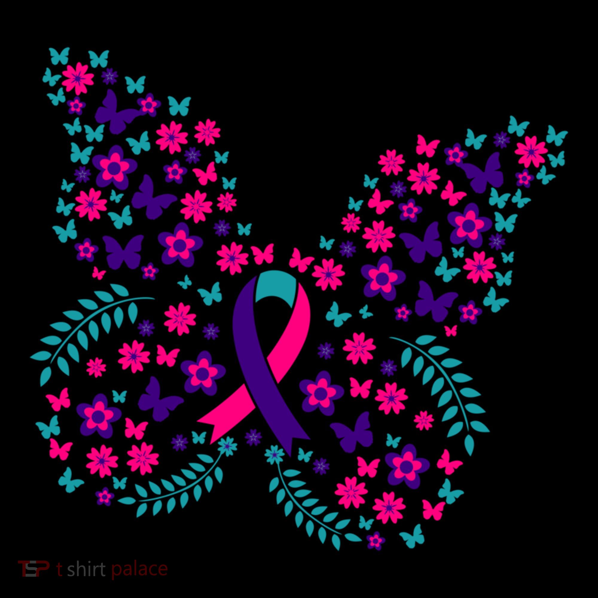 Flower Butterfly Thyroid Cancer Awareness Ribbon Funny Gift Great Gift Coffee Mug