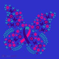Flower Butterfly Thyroid Cancer Awareness Ribbon Funny Gift Great Gift Sweatshirt thumb 3