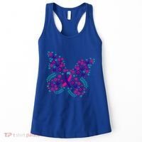 Flower Butterfly Thyroid Cancer Awareness Ribbon Funny Gift Great Gift Women's Tank Top thumb 0