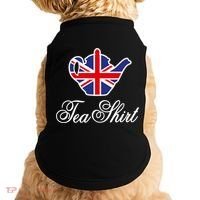 Funny British Tea Gift Uk Teapot Union Jack Flag Tea Pun Gift Doggie Tank thumb 0