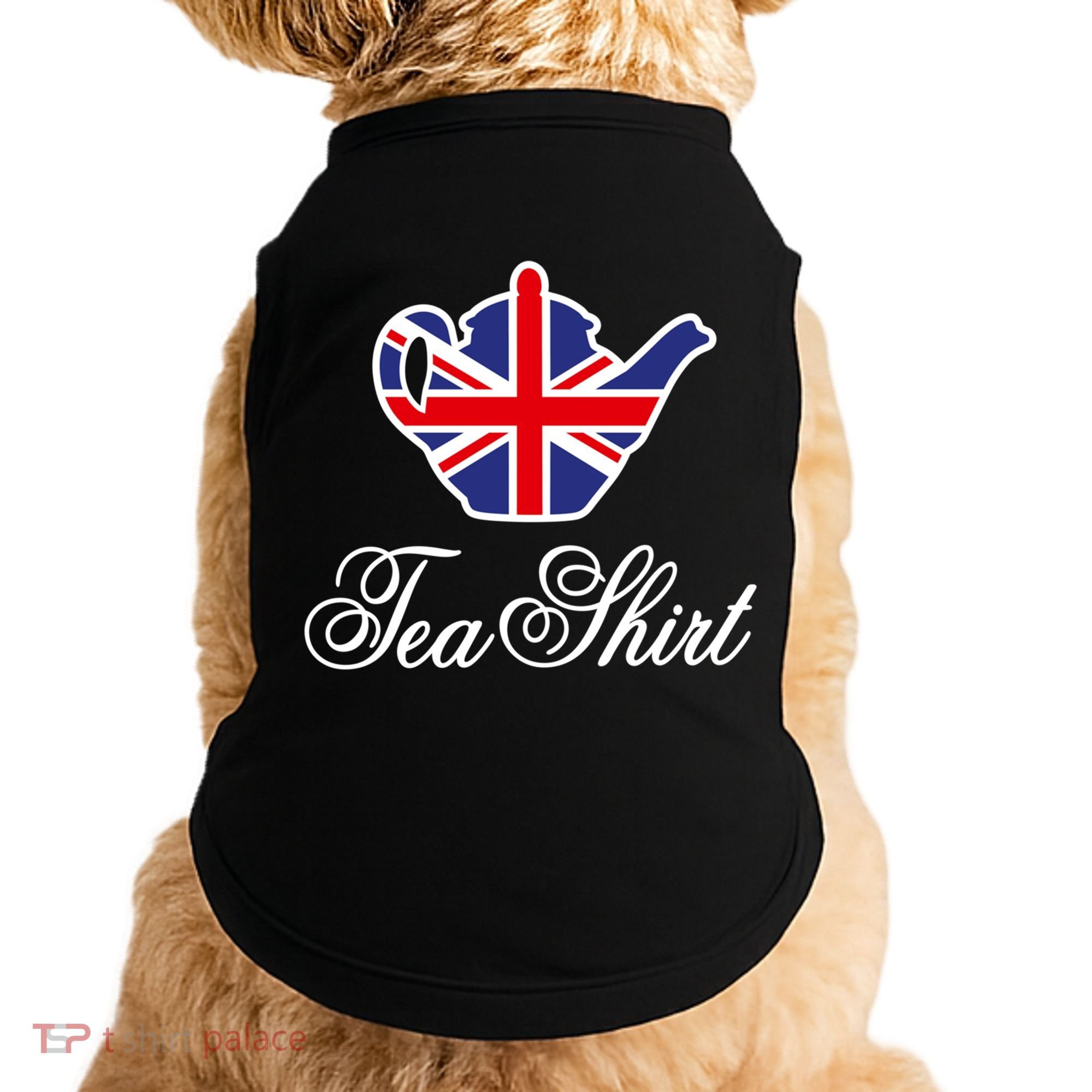 Funny British Tea Gift Uk Teapot Union Jack Flag Tea Pun Gift Doggie Tank