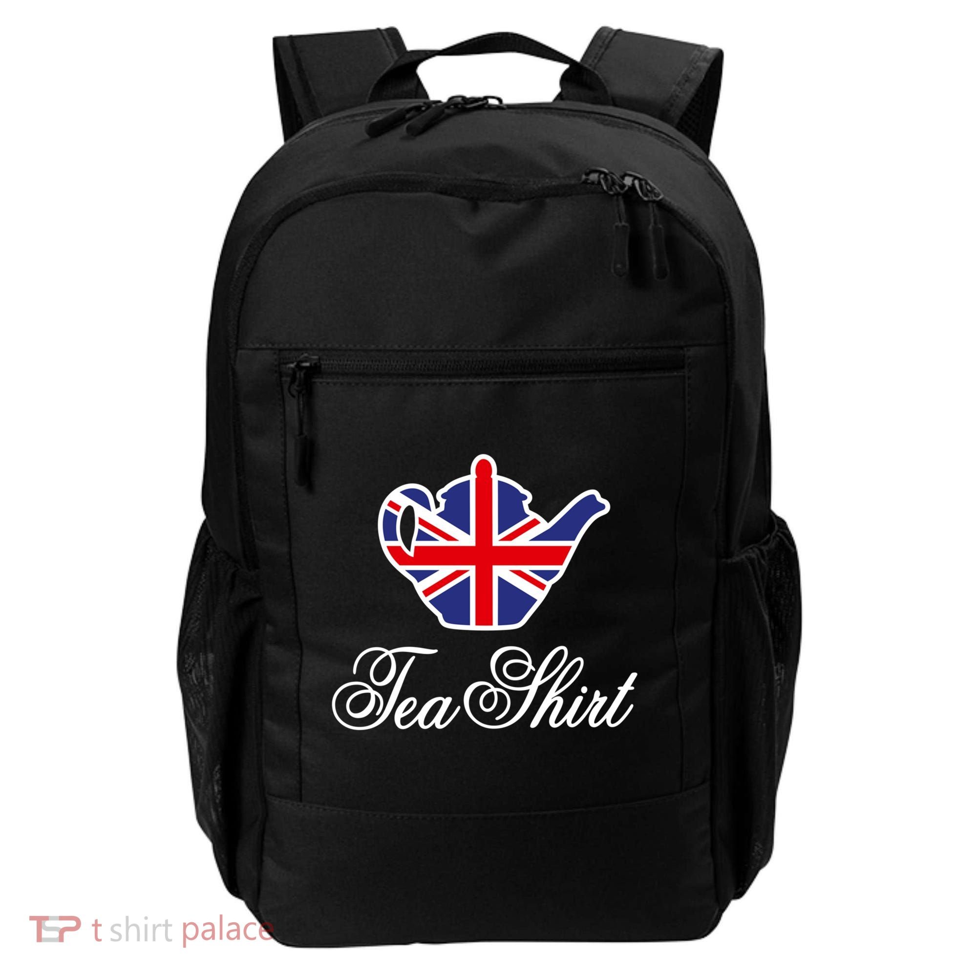 Funny British Tea Gift Uk Teapot Union Jack Flag Tea Pun Gift Backpack