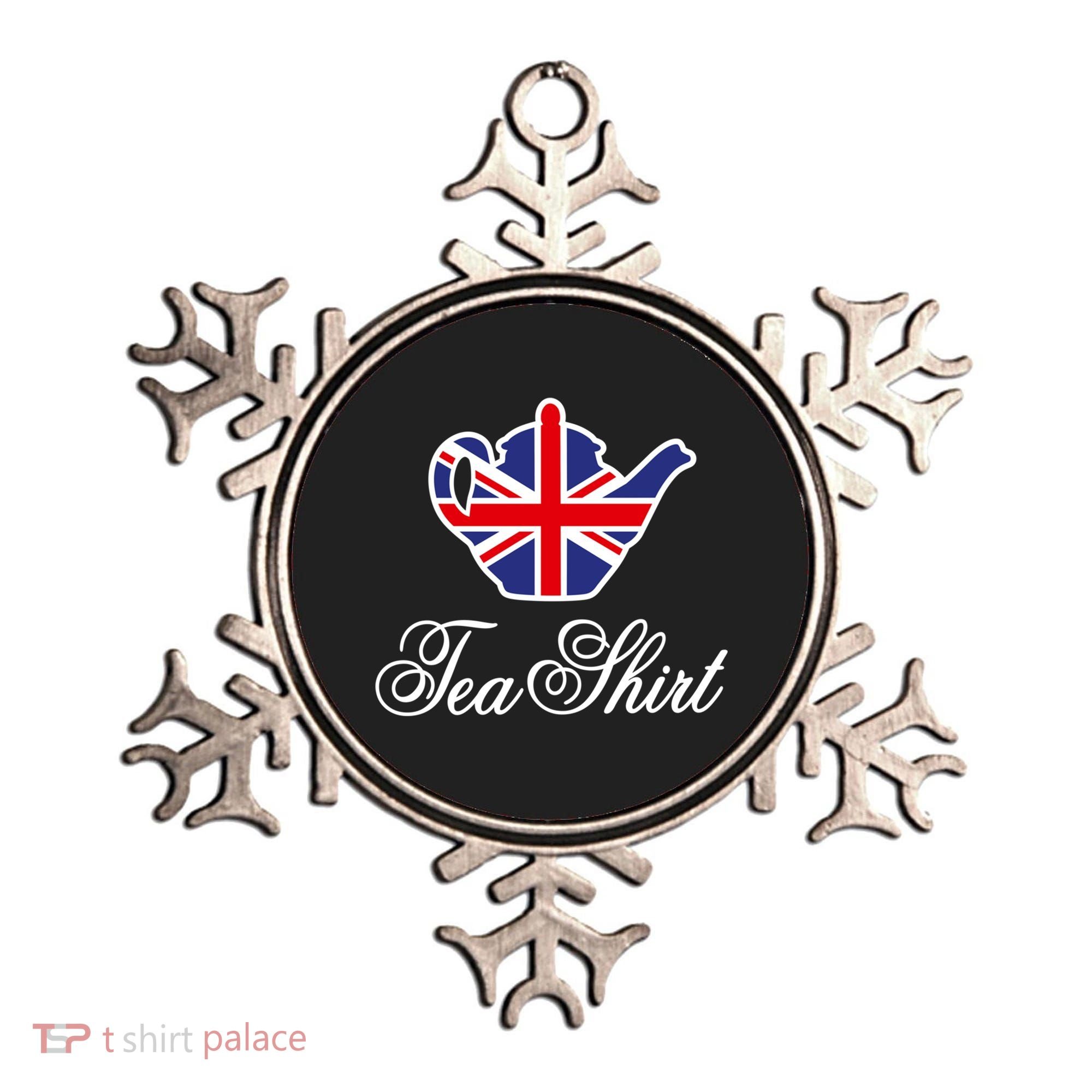 Funny British Tea Gift Uk Teapot Union Jack Flag Tea Pun Gift Ornament
