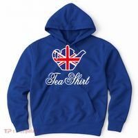 Funny British Tea Gift Uk Teapot Union Jack Flag Tea Pun Gift Hoodie thumb 0
