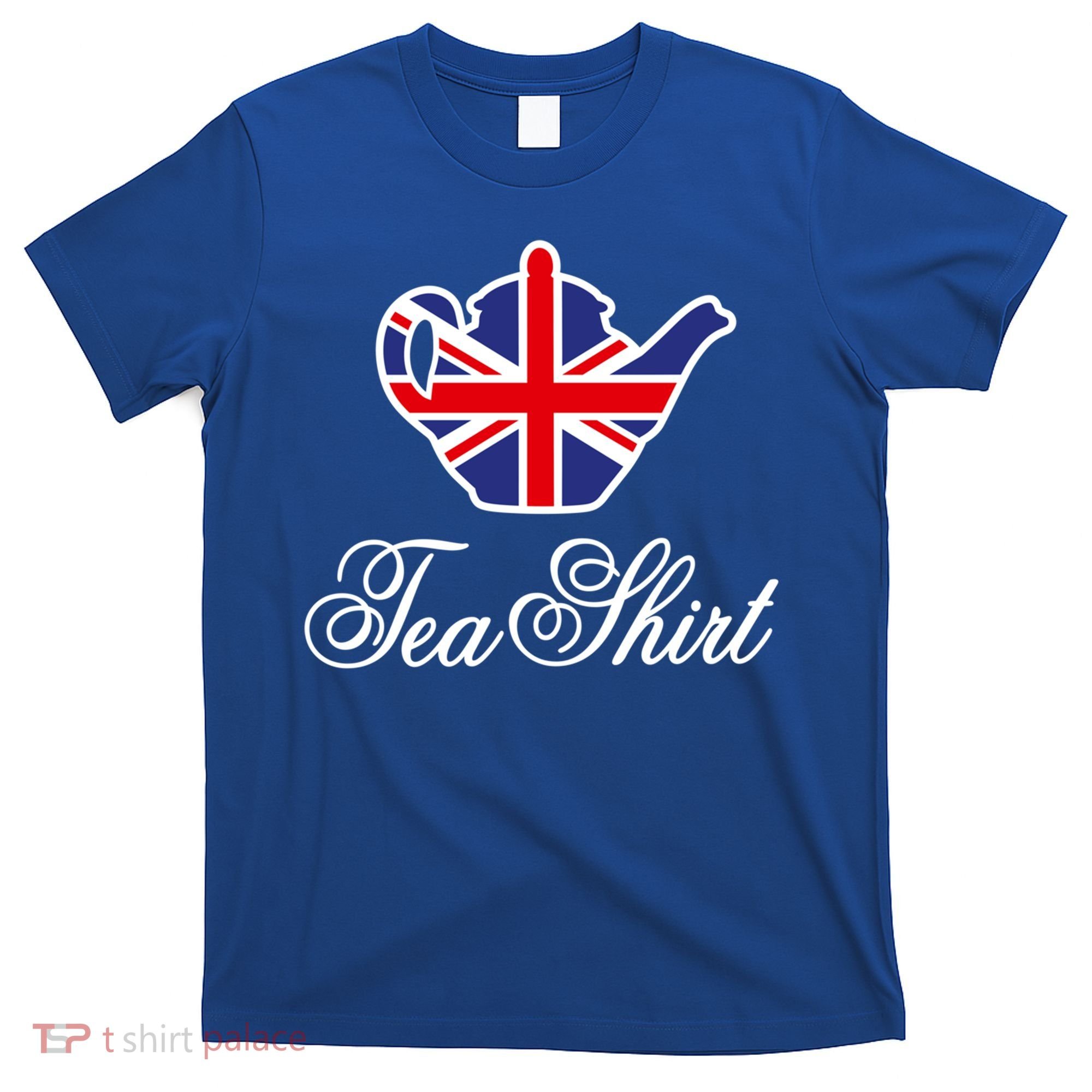 Funny British Tea Gift Uk Teapot Union Jack Flag Tea Pun Gift T-Shirt