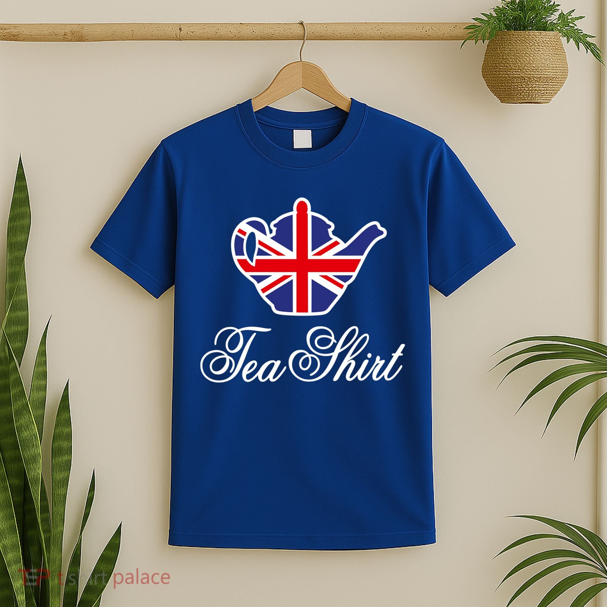 Funny British Tea Gift Uk Teapot Union Jack Flag Tea Pun Gift T-Shirt