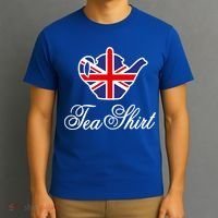 Funny British Tea Gift Uk Teapot Union Jack Flag Tea Pun Gift T-Shirt thumb 3