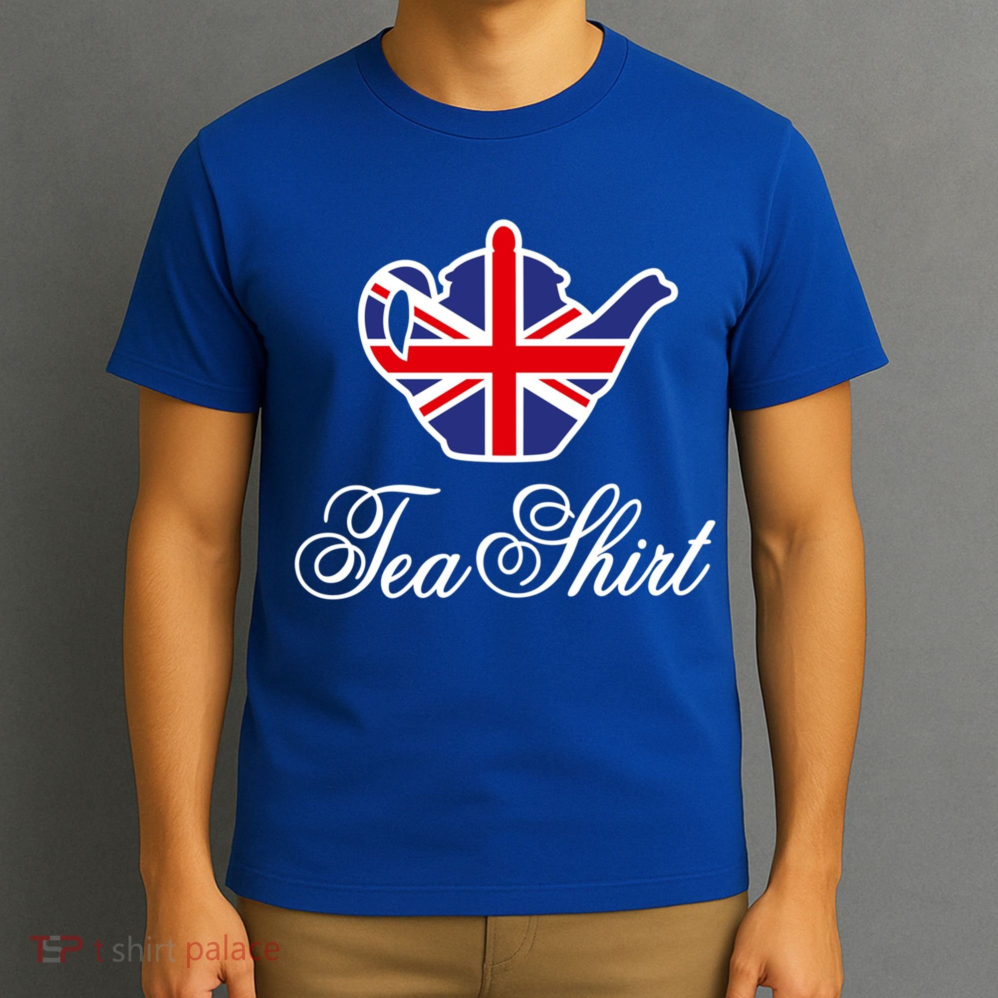 Funny British Tea Gift Uk Teapot Union Jack Flag Tea Pun Gift T-Shirt