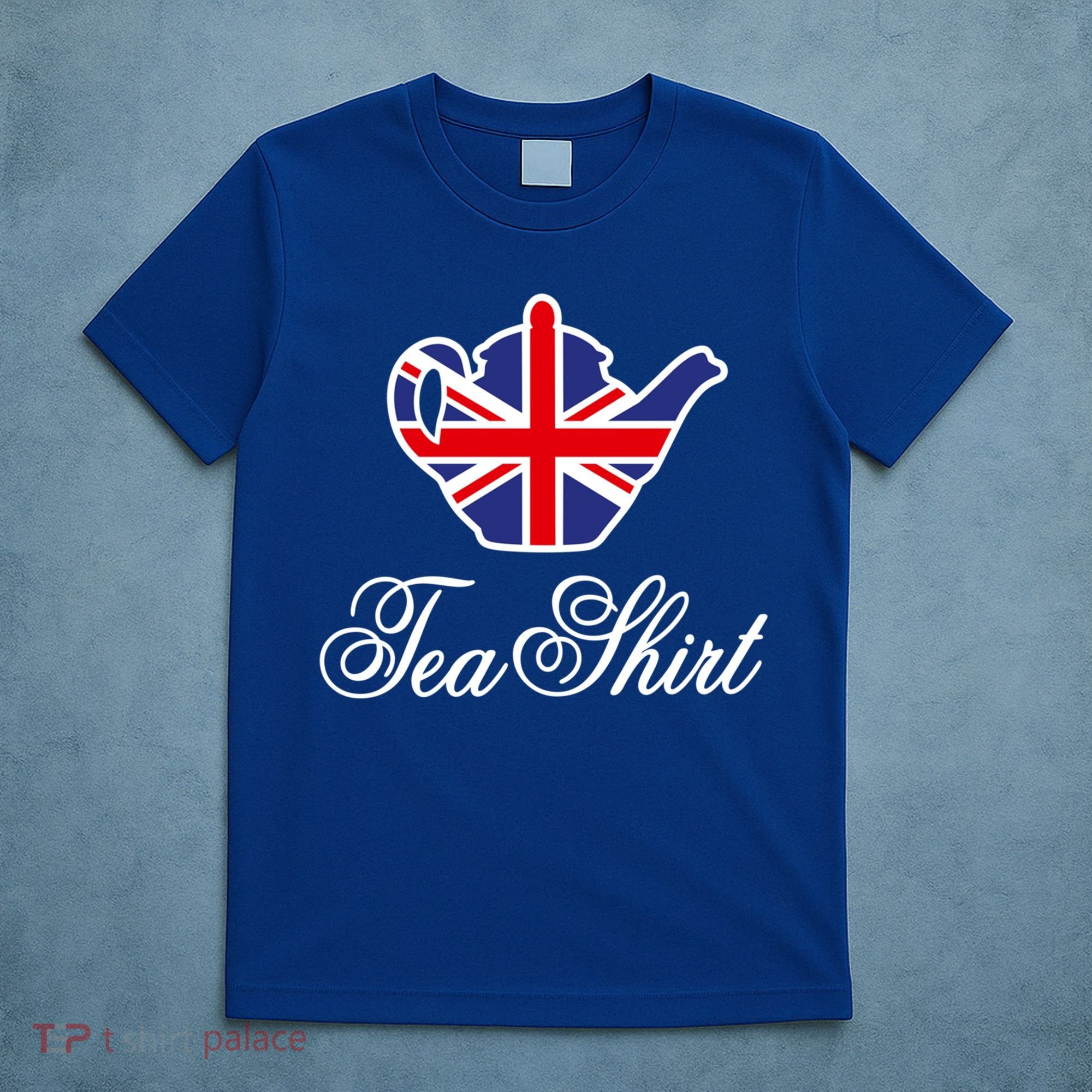 Funny British Tea Gift Uk Teapot Union Jack Flag Tea Pun Gift T-Shirt