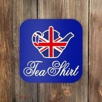 Funny British Tea Gift Uk Teapot Union Jack Flag Tea Pun Gift Coaster thumb 0