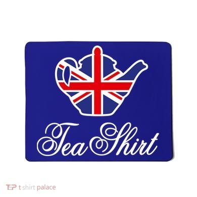 Funny British Tea Gift Uk Teapot Union Jack Flag Tea Pun Gift Mousepad