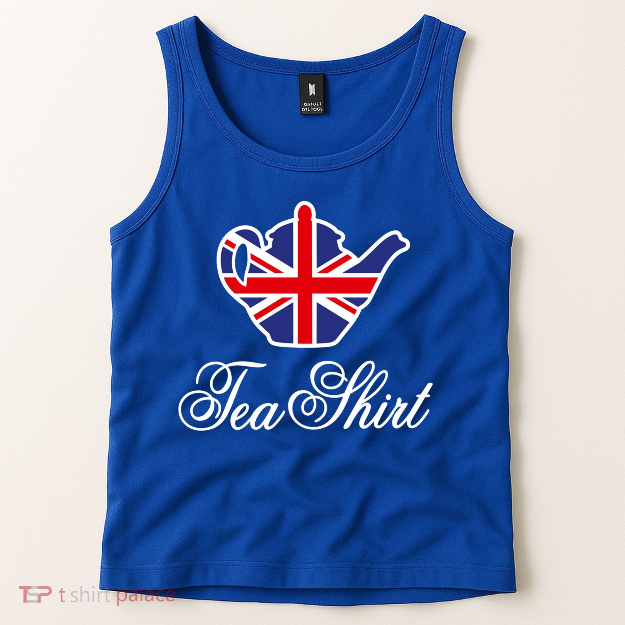 Funny British Tea Gift Uk Teapot Union Jack Flag Tea Pun Gift Tank Top