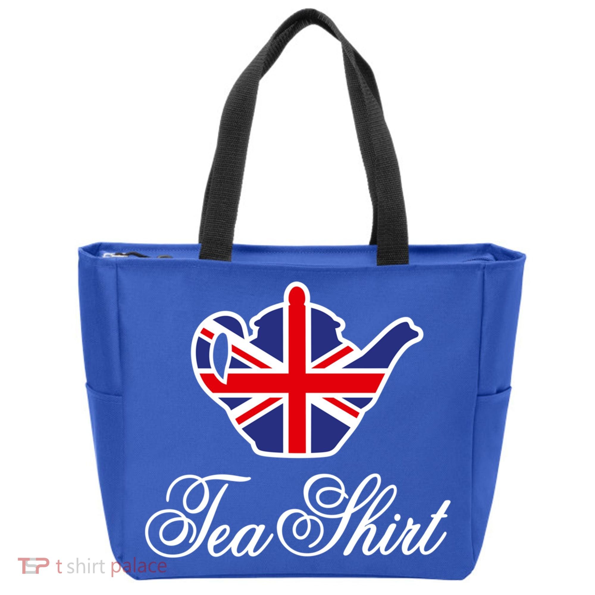 Funny British Tea Gift Uk Teapot Union Jack Flag Tea Pun Gift Tote Bag