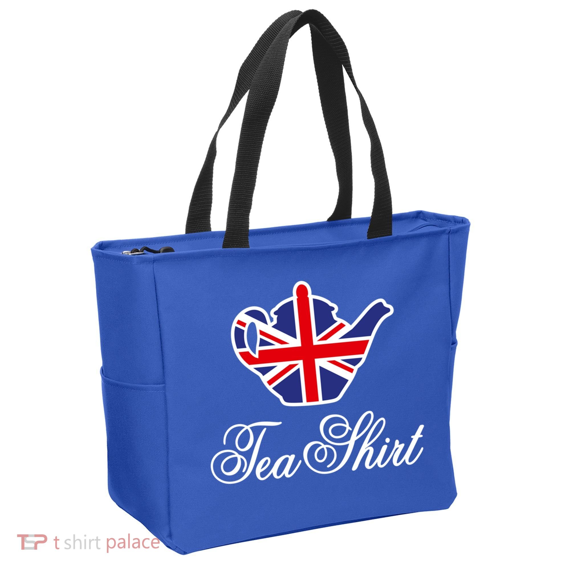 Funny British Tea Gift Uk Teapot Union Jack Flag Tea Pun Gift Tote Bag