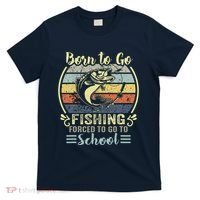 Funny Born To Go Fishing Bass Fish Fisherman T-Shirt thumb 0