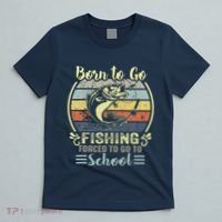 Funny Born To Go Fishing Bass Fish Fisherman T-Shirt thumb 5
