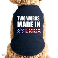 Funny Biden Two Words, Made In America Doggie Tank thumb 0