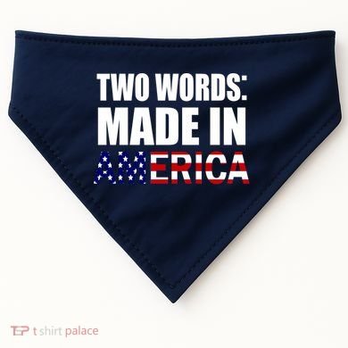 Funny Biden Two Words, Made In America USA-Made Doggie Bandana