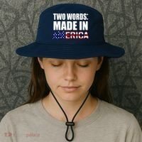 Funny Biden Two Words, Made In America Bucket Hat thumb 3