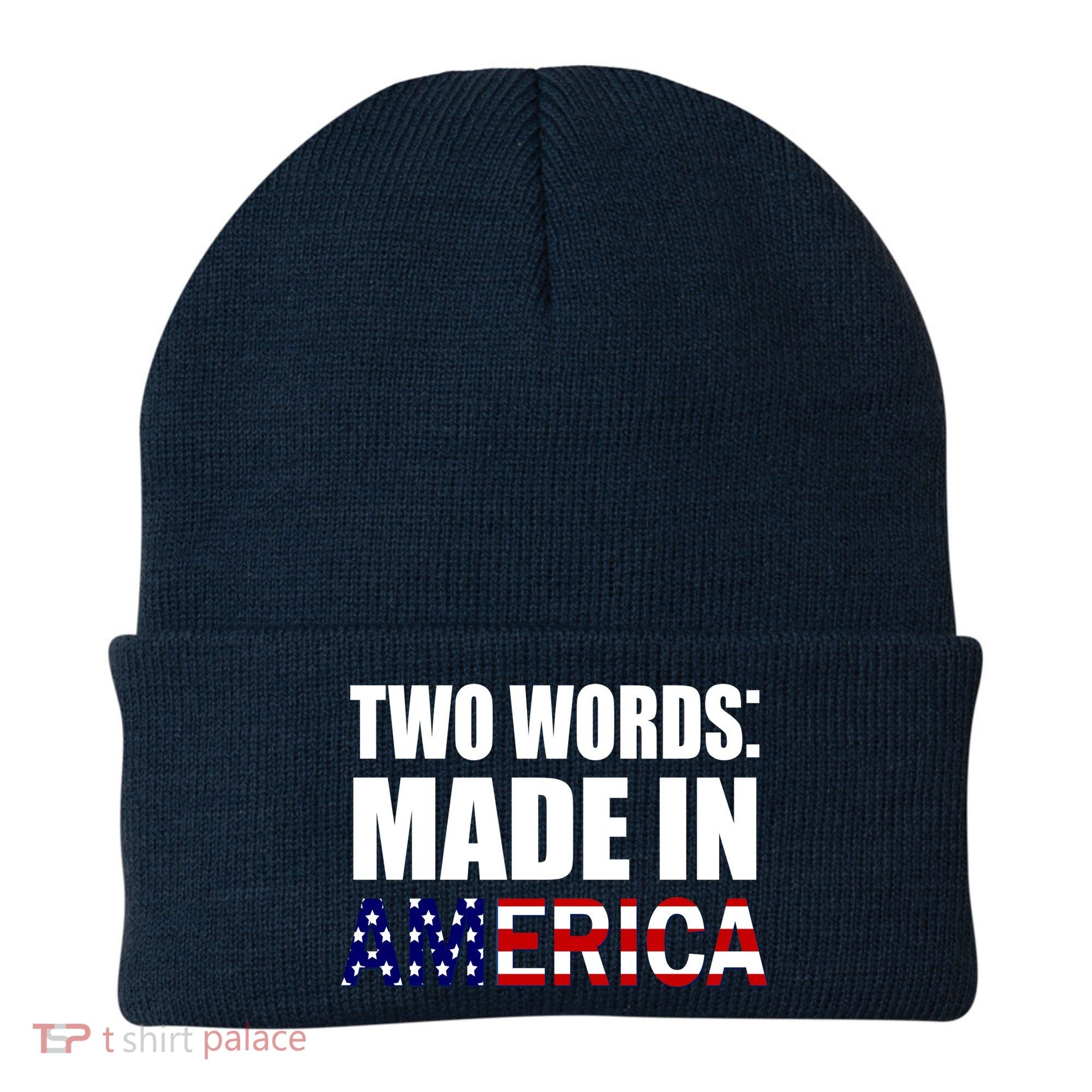 Funny Biden Two Words, Made In America Beanie