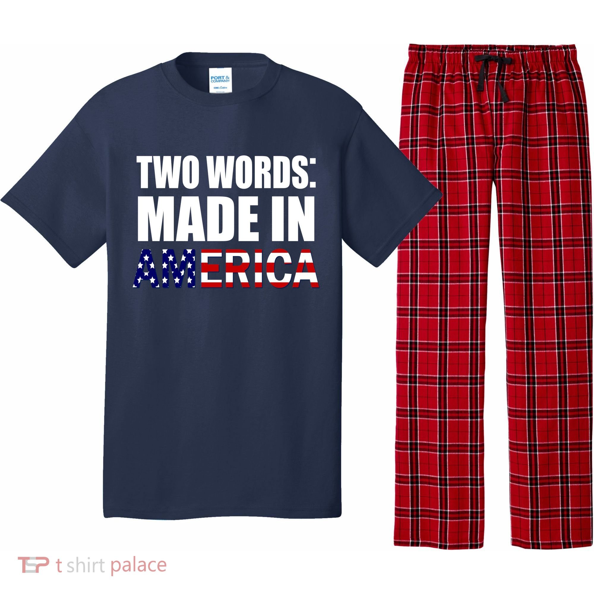 Funny Biden Two Words, Made In America Pajama Set