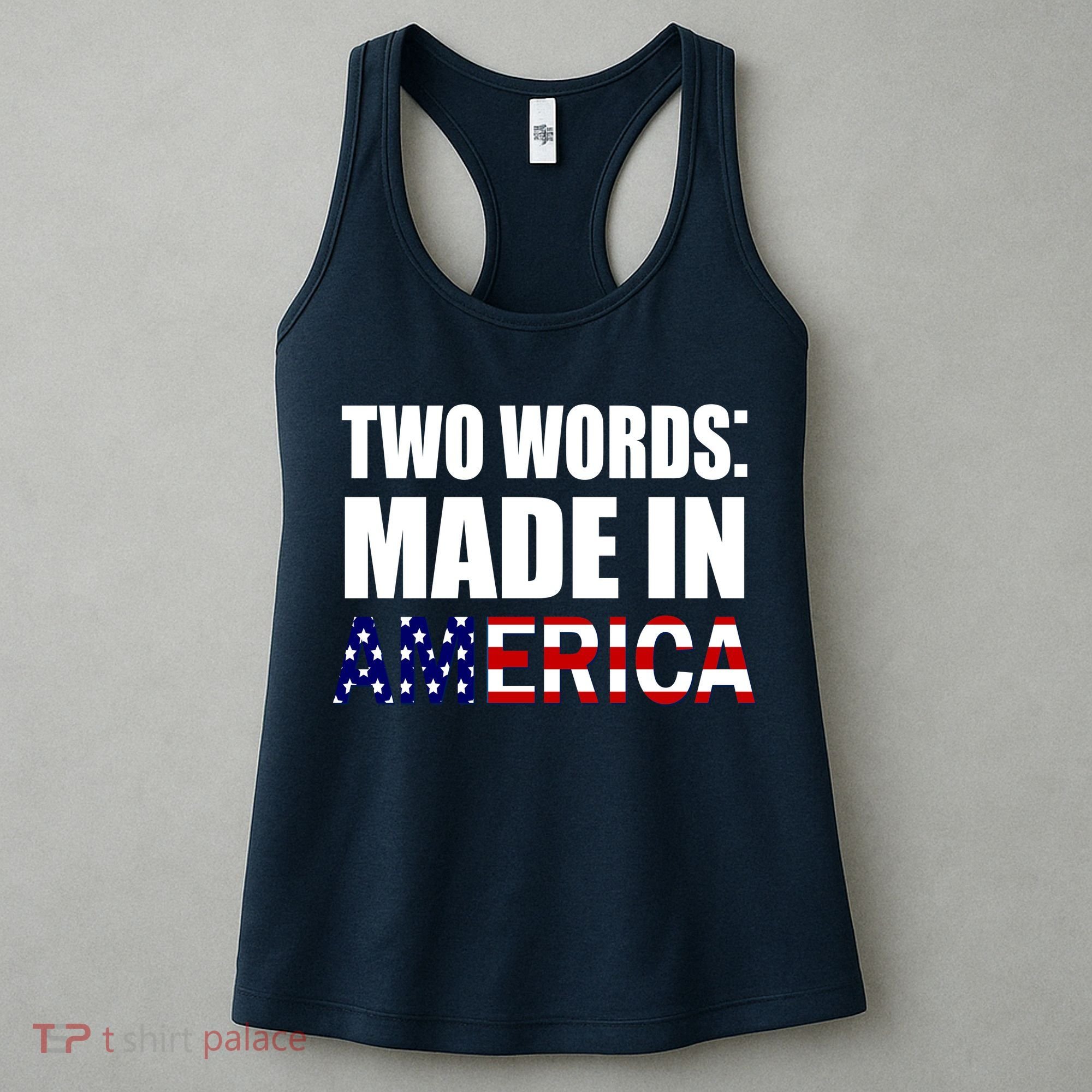 Funny Biden Two Words, Made In America Women's Tank Top