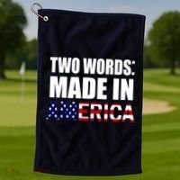 Funny Biden Two Words, Made In America Golf Towel thumb 1