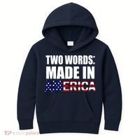 Funny Biden Two Words, Made In America Kids Hoodie thumb 0