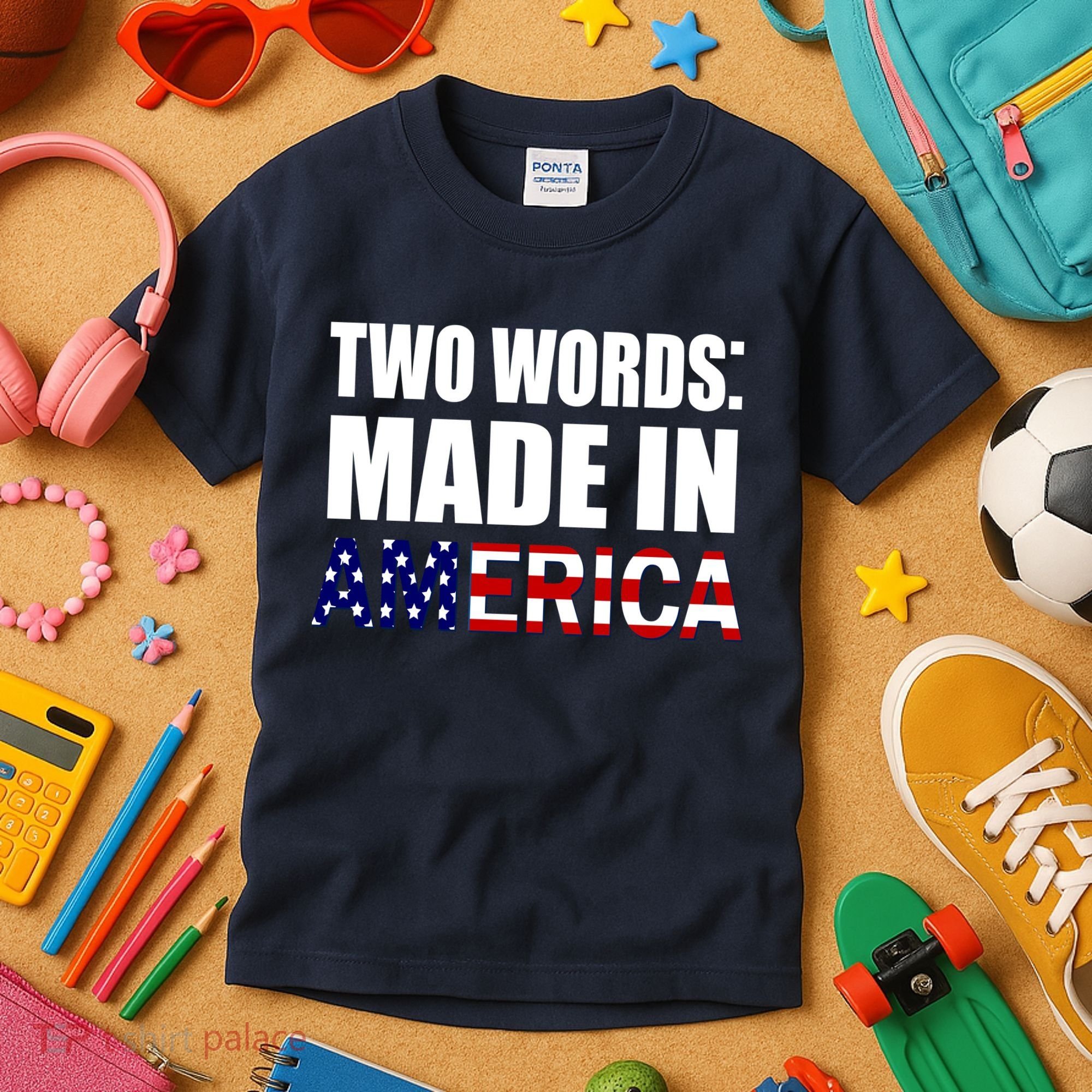 Funny Biden Two Words, Made In America Kids T-Shirt